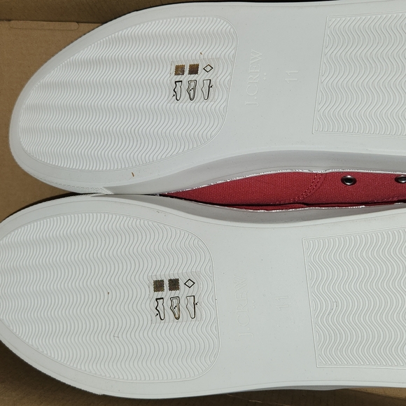 J Crew Washed Red Sneakers Canvas - Picture 6 of 11